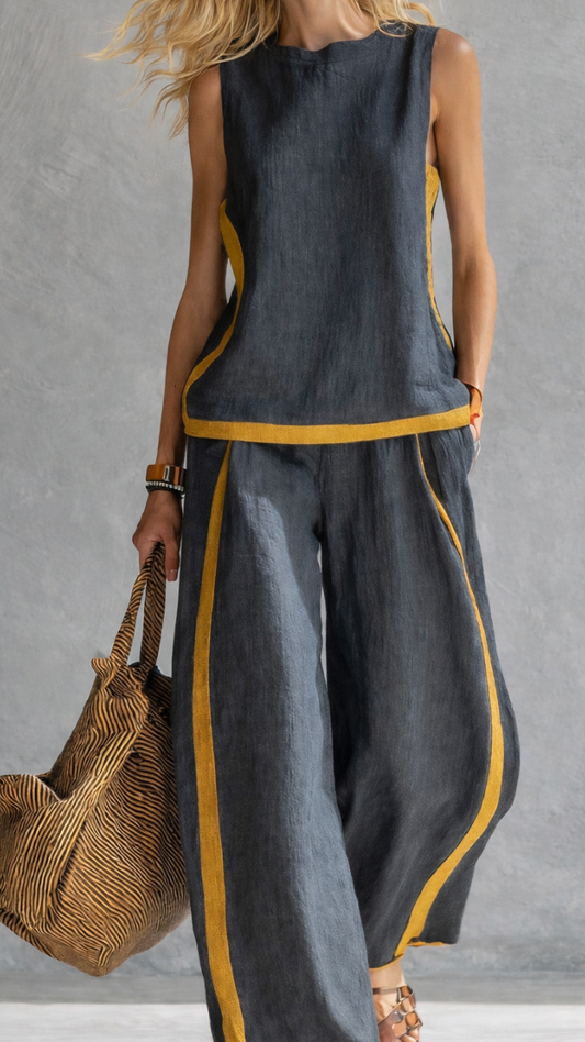 Beyoncé - Conjunto de tirantes de lino