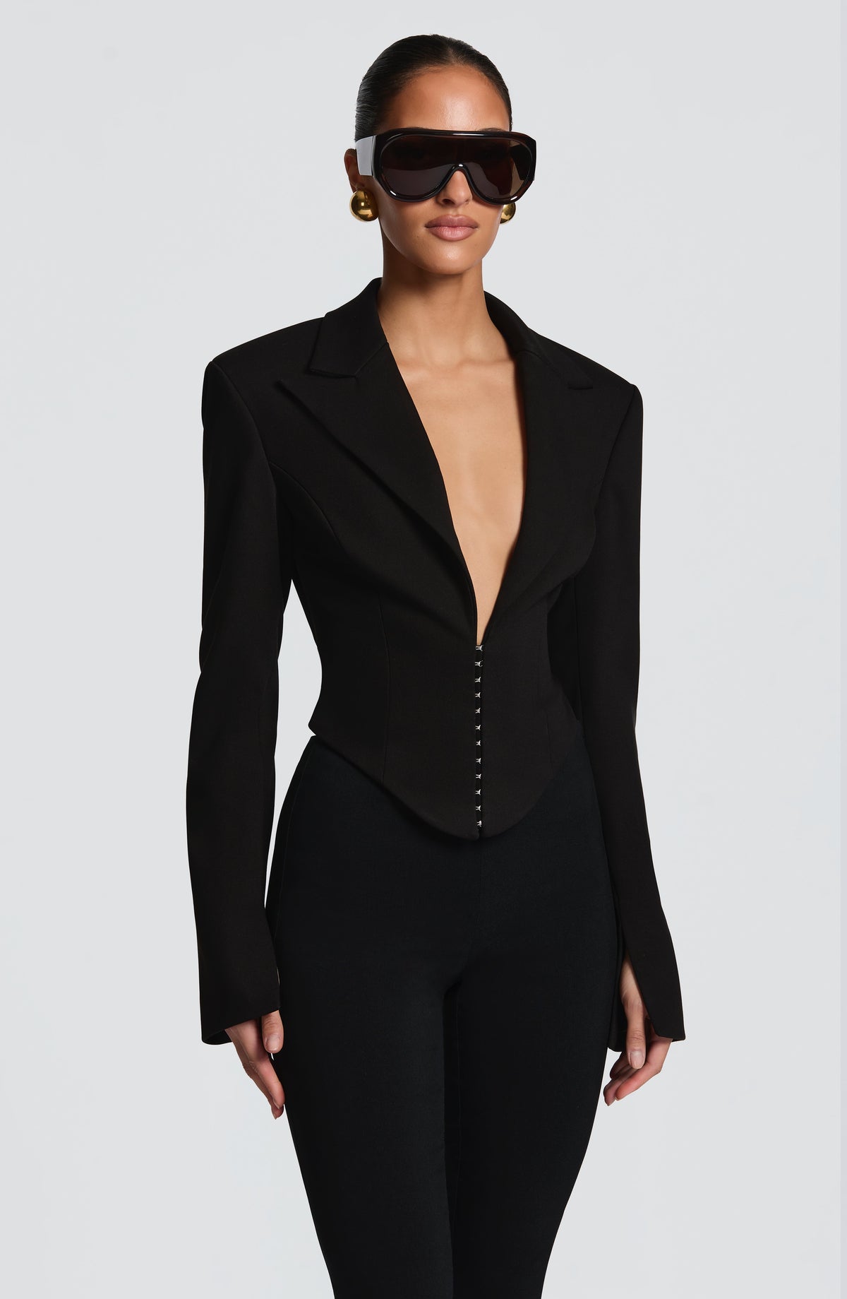 BLAZER CORTA ÁGATA - NEGRO