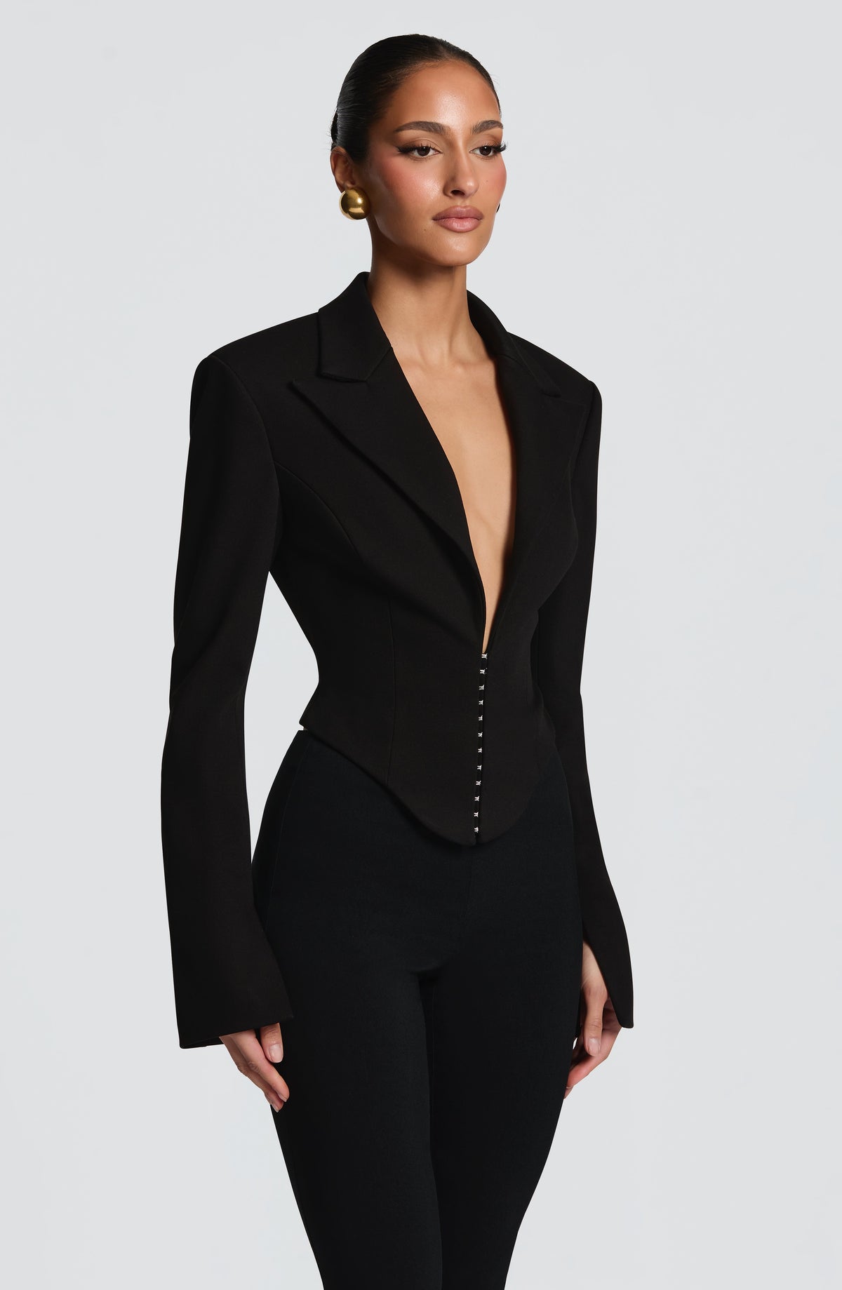 BLAZER CORTA ÁGATA - NEGRO