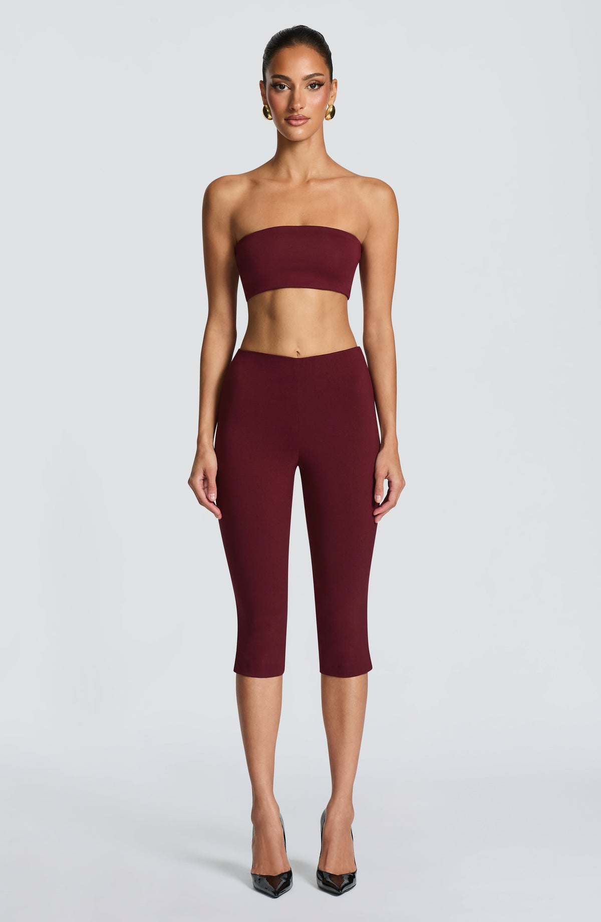 PANTALÓN CAPRI ELENA - ROJO CEREZA