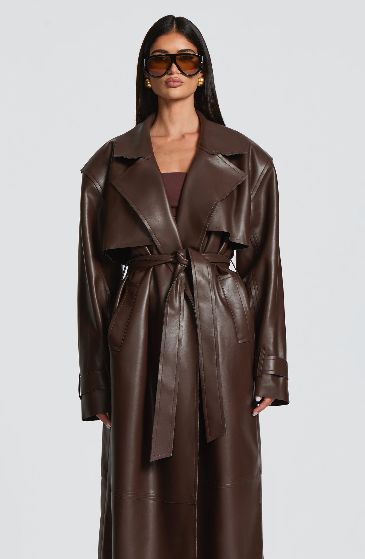 GABARDINA BRIGITTE - MARRÓN CIRUELA
