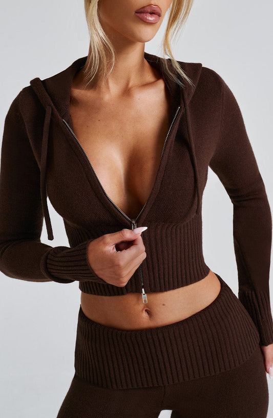 SUDADERA PAULA - CHOCOLATE