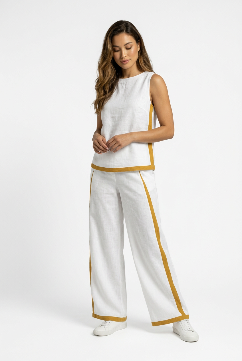 Beyoncé - Conjunto de tirantes de lino