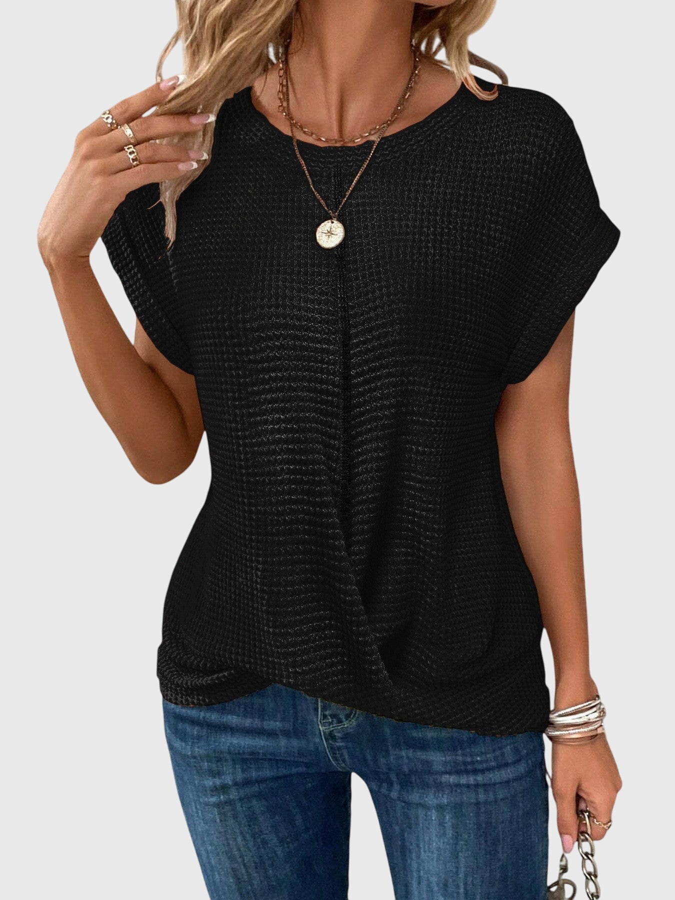 Isa | Blusa con cuello redondo