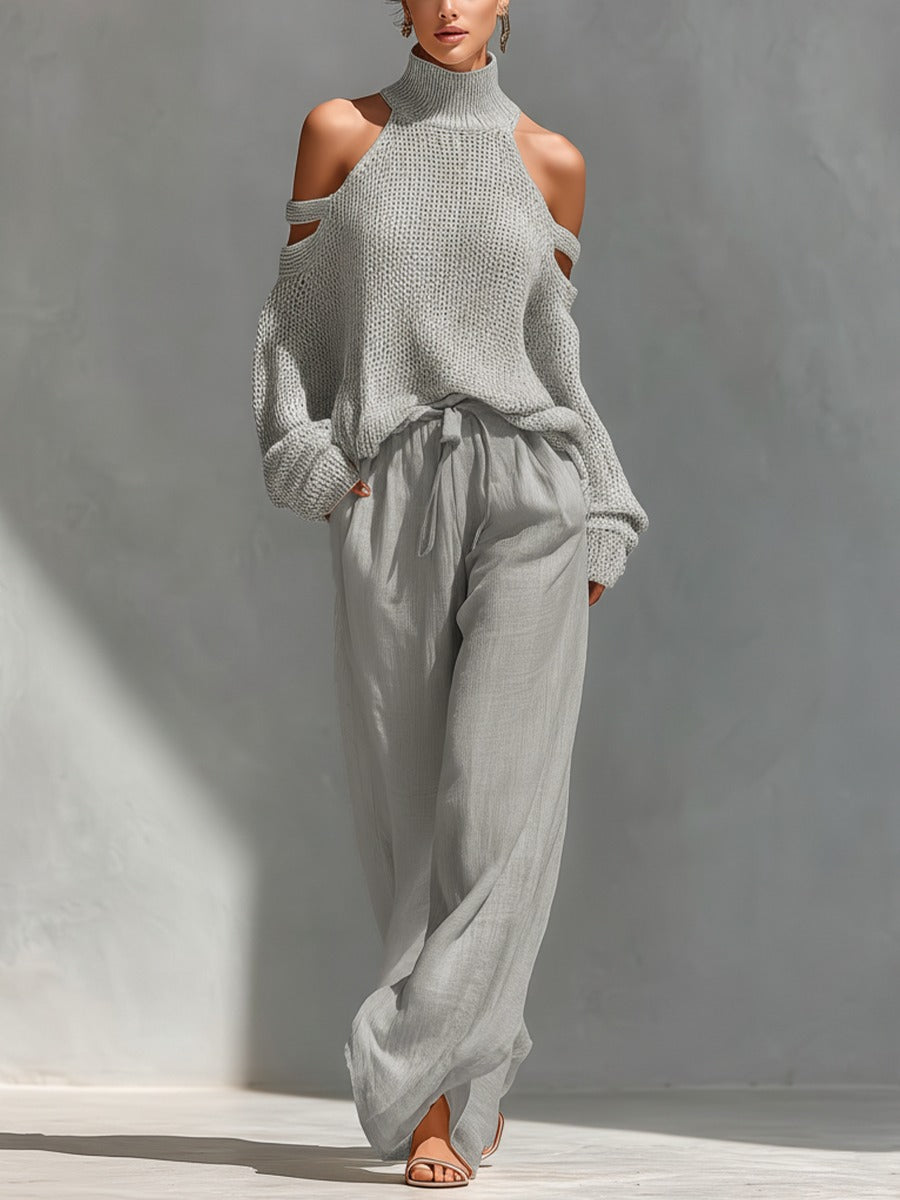 Camila • Conjunto moderno de punto y lino