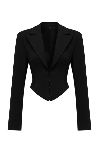 BLAZER CORTA ÁGATA - NEGRO