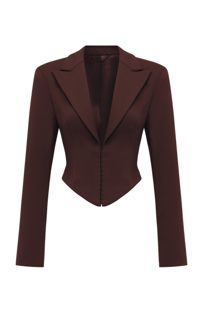 BLAZER CORTO ÁGATA - MARRONE PRUGNA