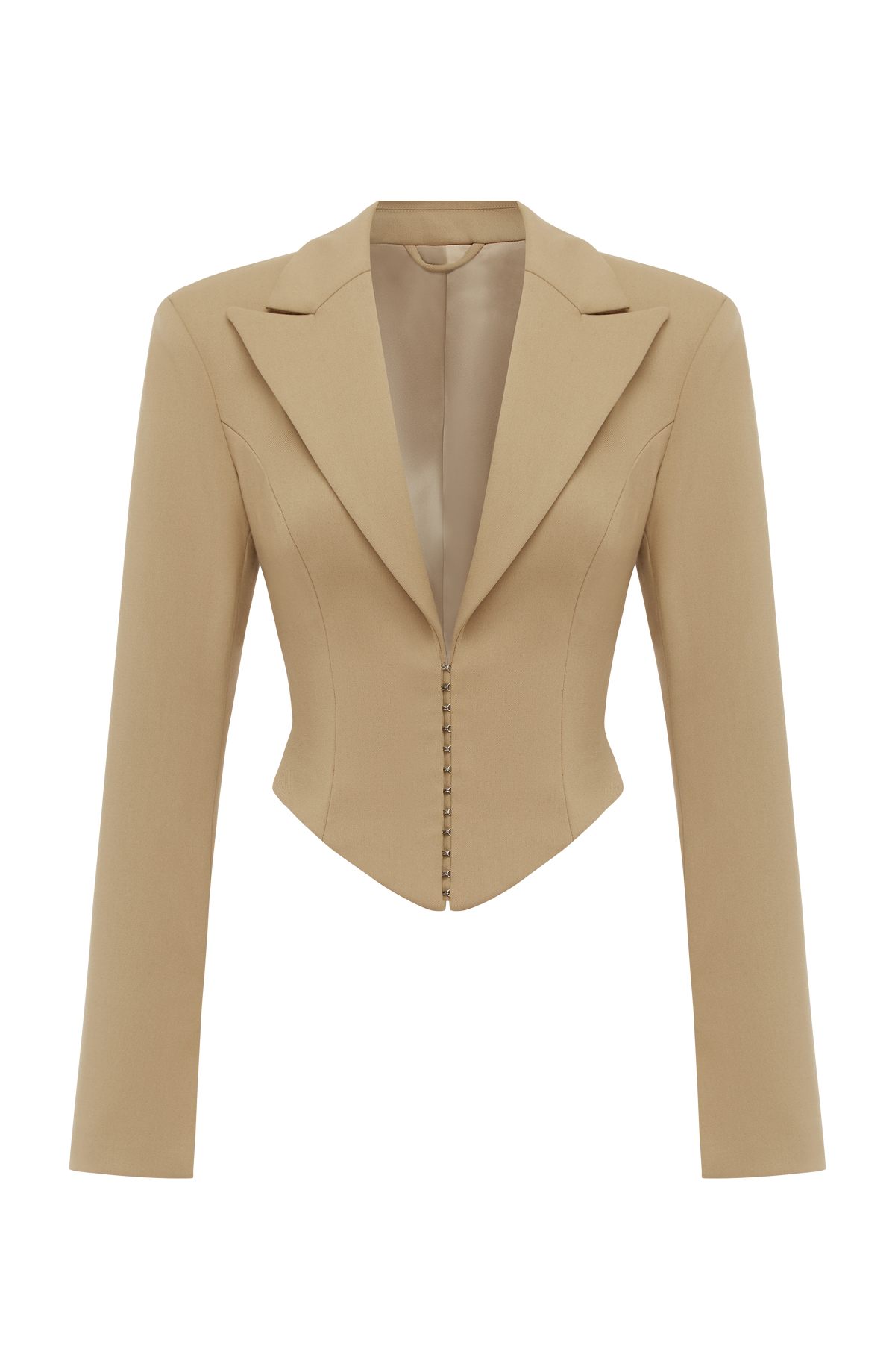 ÁGATA CROPPED BLAZER - SAND
