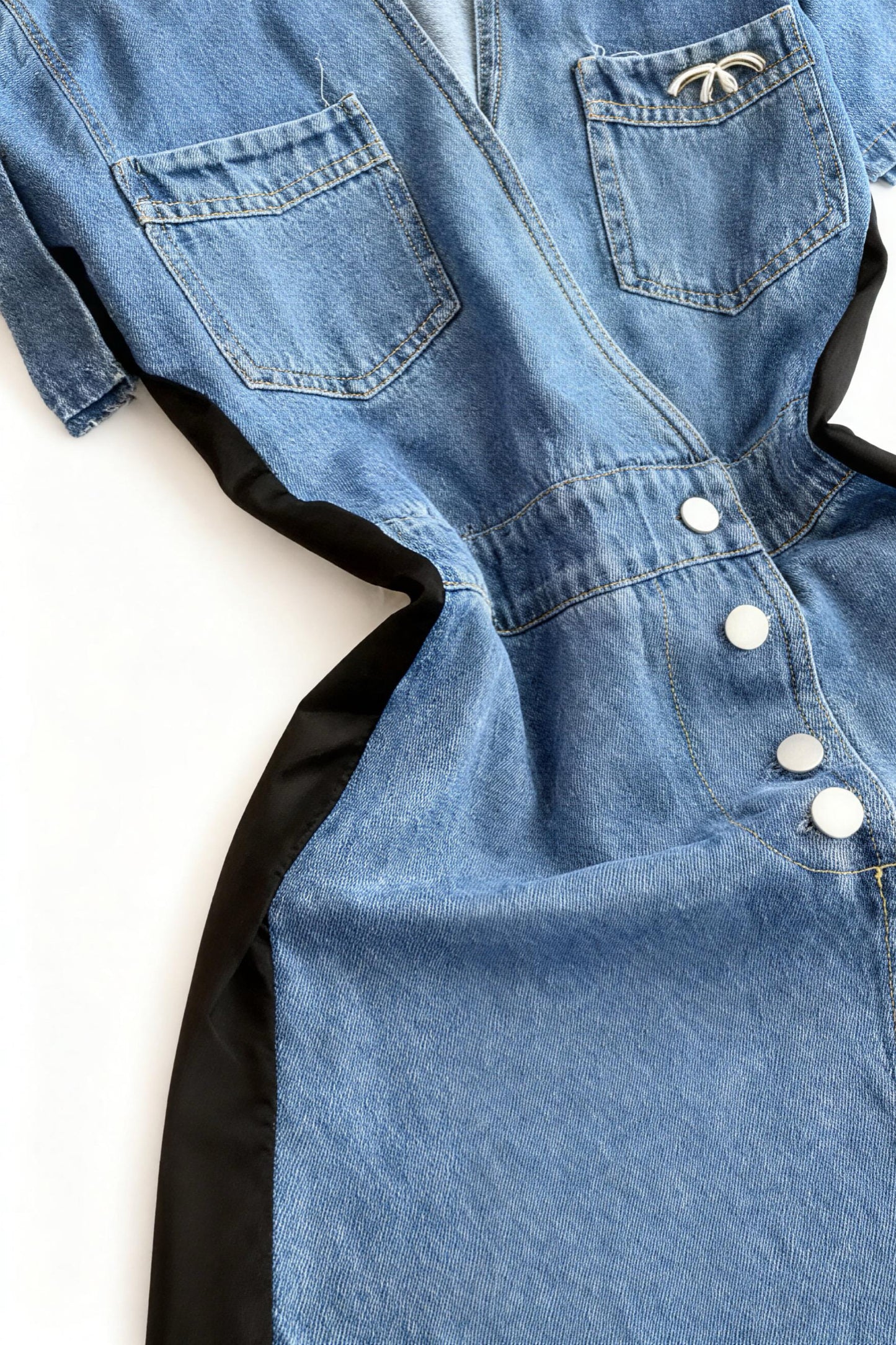 Cloe - Vestido vaquero de manga corta