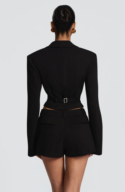 BLAZER CORTA ÁGATA - NEGRO