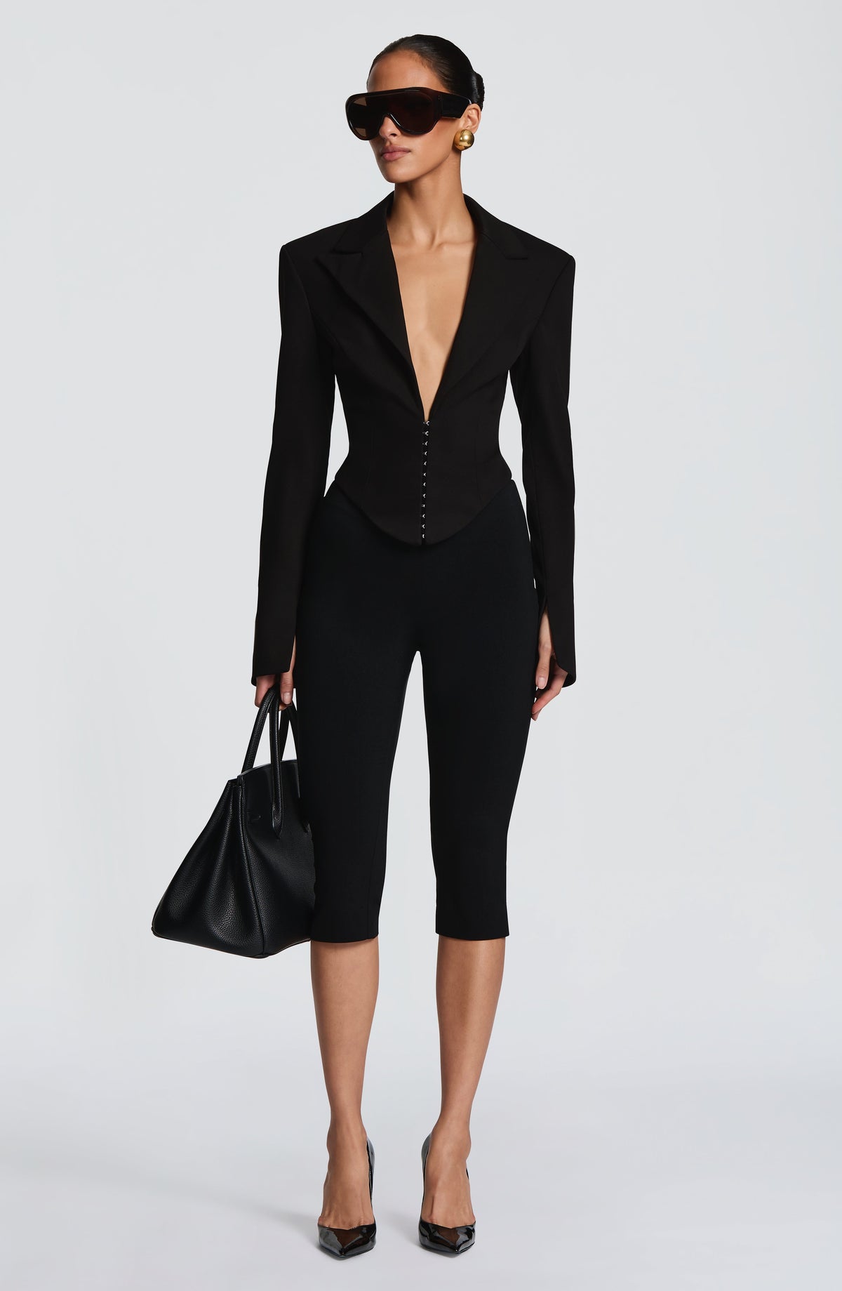 BLAZER CORTA ÁGATA - NEGRO