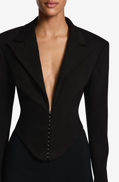 BLAZER CORTA ÁGATA - NEGRO
