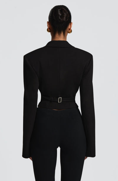 BLAZER CORTA ÁGATA - NEGRO