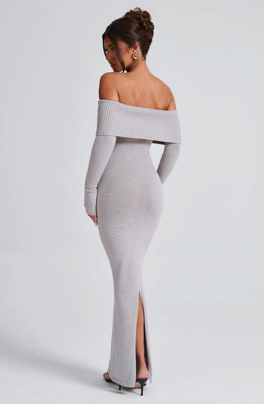 VESTIDO BEATRIZ - GRIS CLARO
