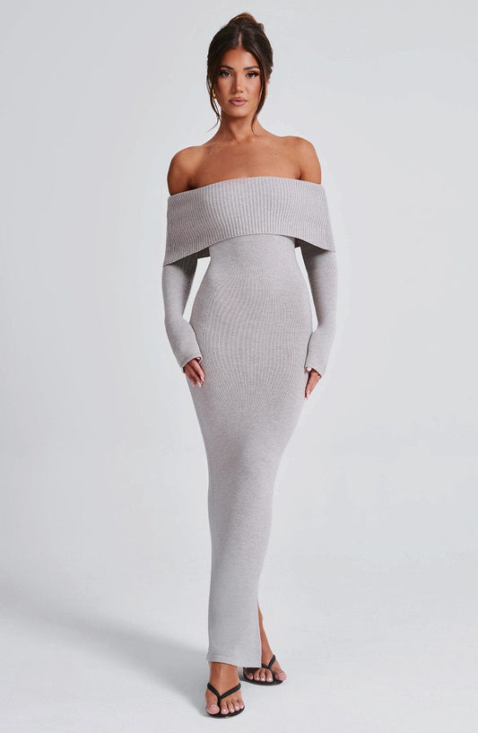 VESTIDO BEATRIZ - GRIS CLARO