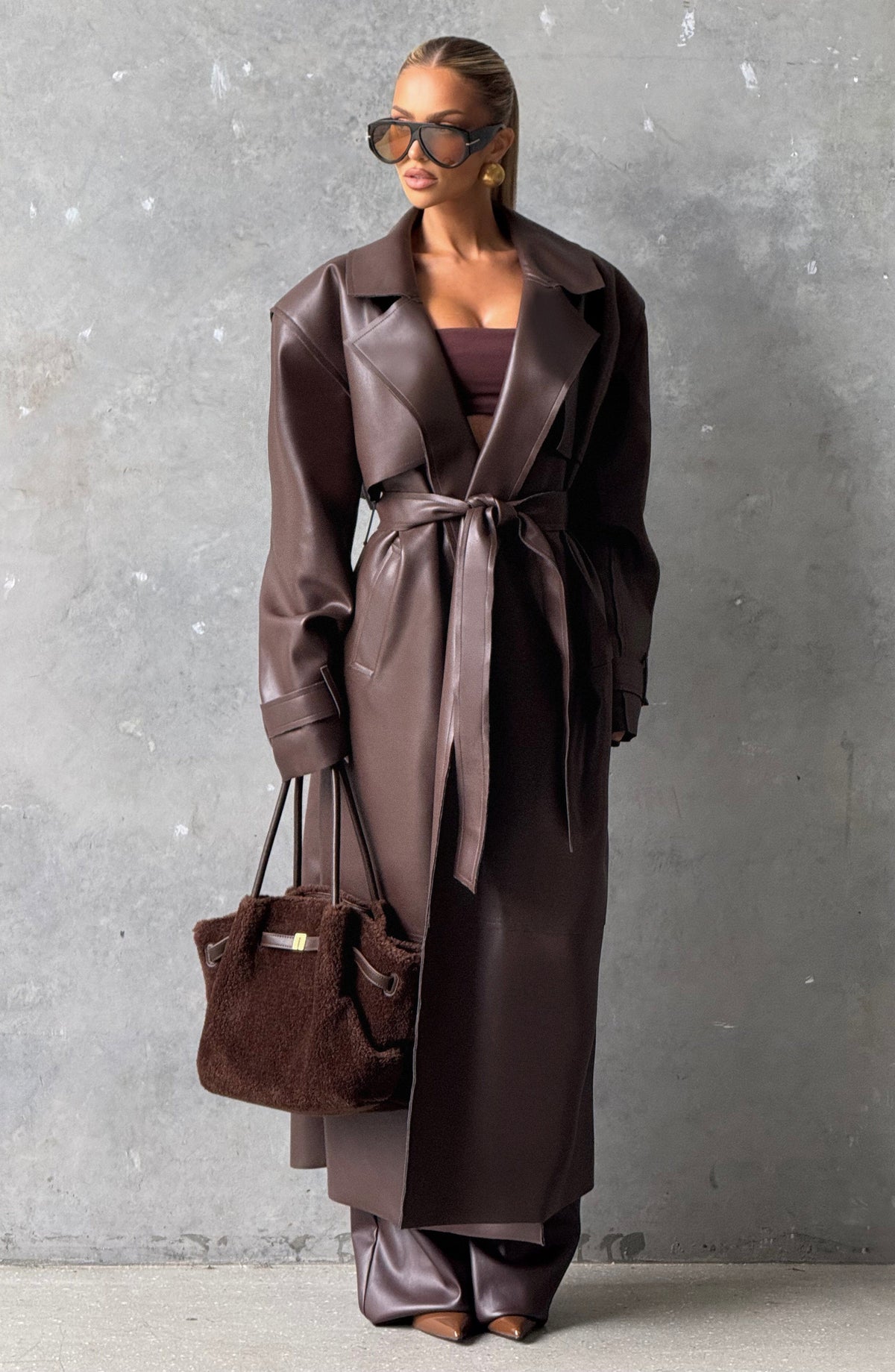 GABARDINA BRIGITTE - MARRÓN CIRUELA