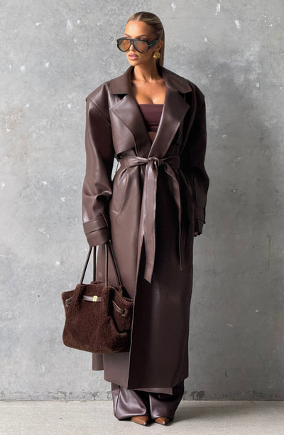 GABARDINA BRIGITTE - MARRÓN CIRUELA
