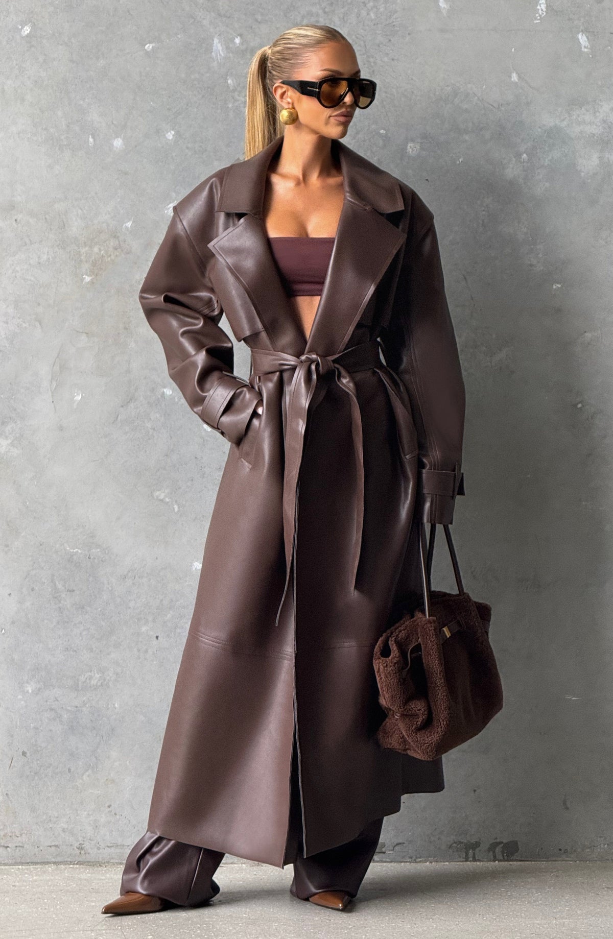 GABARDINA BRIGITTE - MARRÓN CIRUELA