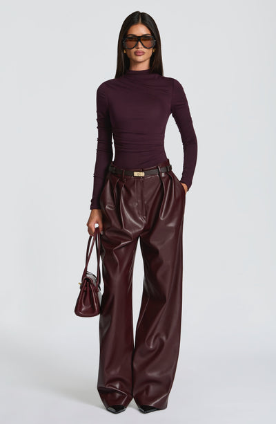 Glenda Pants - Plum Pants XS Lara Soler Fashion Premium Exclusive Design
