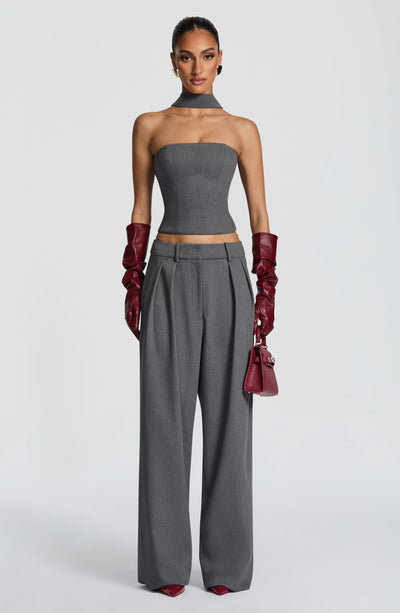 Kirsty Pants - Grey Marl Pants Lara Soler Fashion Premium Exclusive Design