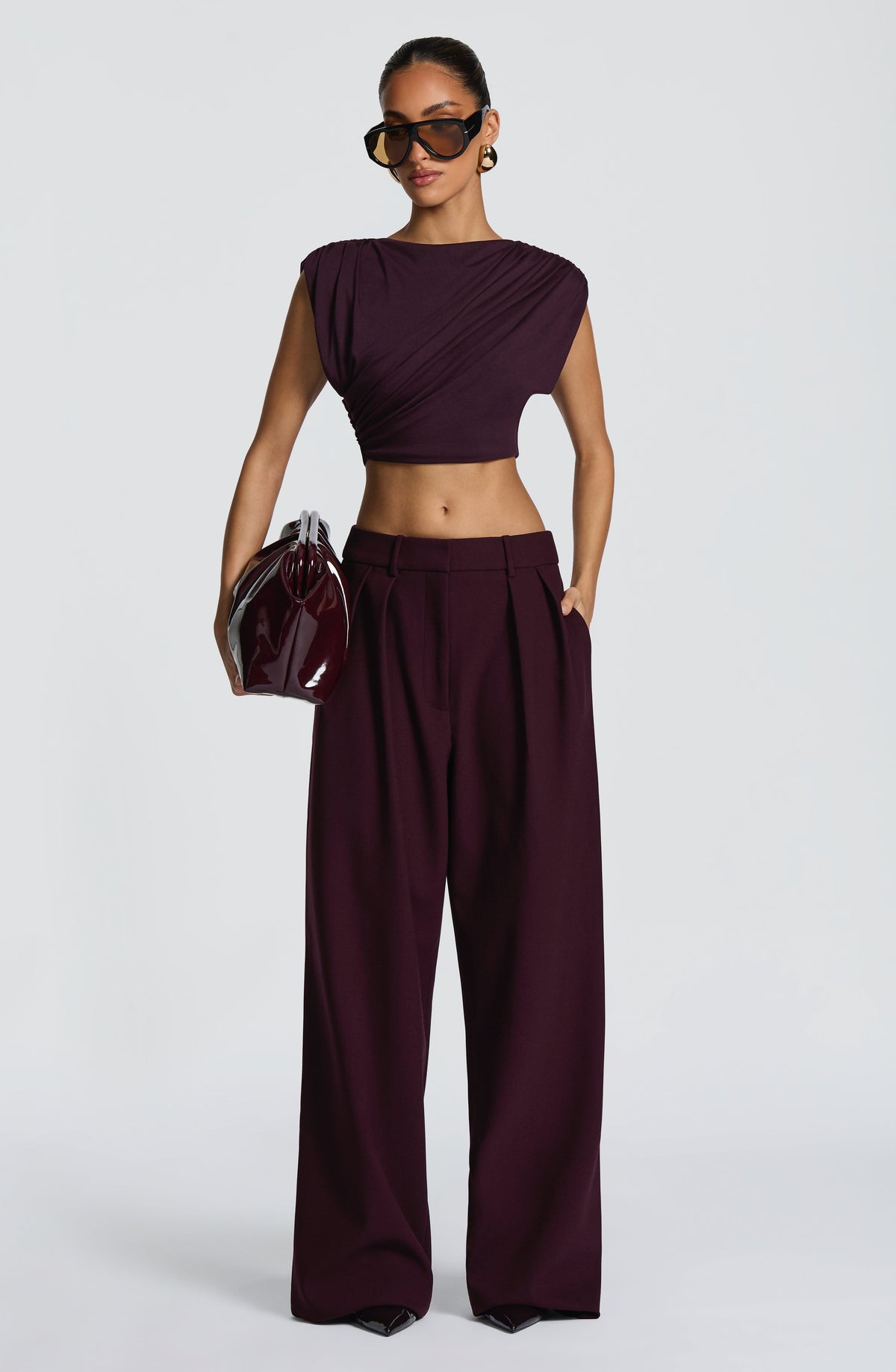Kirsty Pants - Plum Pants Lara Soler Fashion Premium Exclusive Design