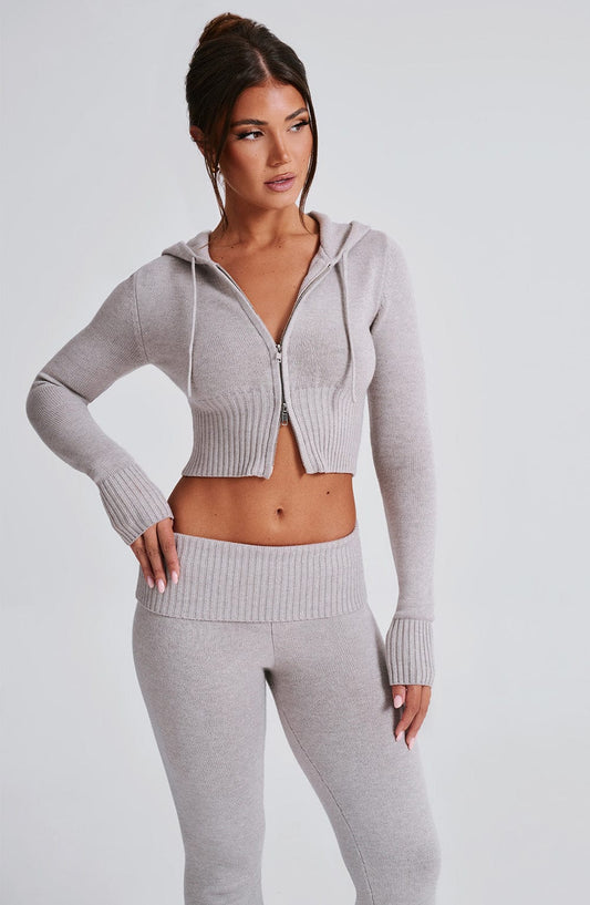 SUDADERA PAULA - GRIS CLARO