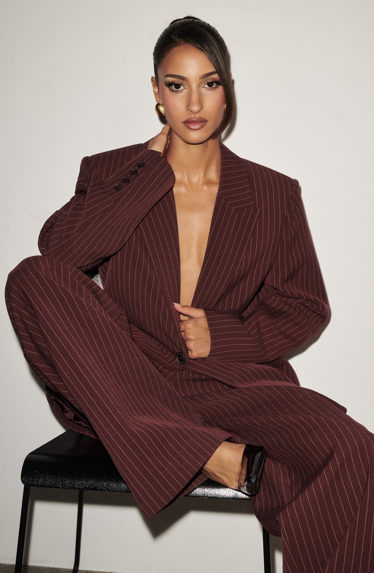BLAZER RENATA - BURDEOS DE RAYA DIPLOMÁTICA