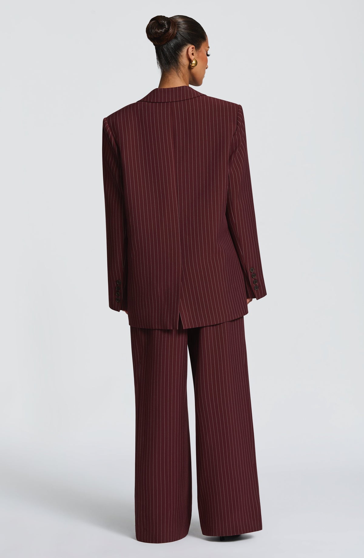 RENATA BLAZER - BURGUNDY PINSTRIPE